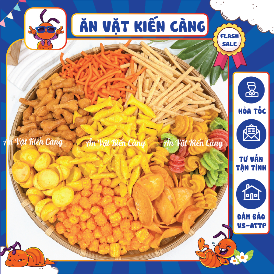 500g Snack Tá Lả Mix Vị Siêu Ngon Siêu Giòn Các Món Bim Bim Tá Lả HOT, đồ ăn vặt