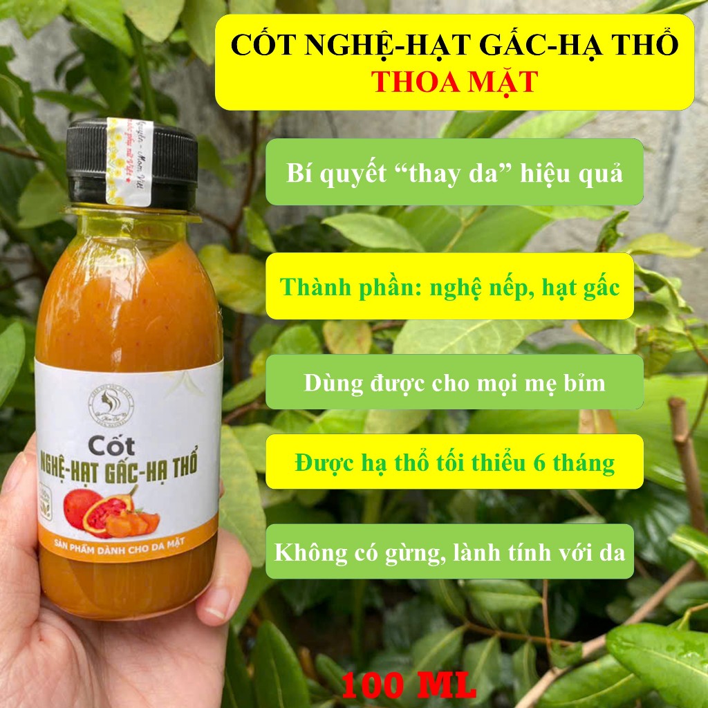 [Thoa Mặt] Cốt Nghệ Gấc Hạ Thổ Nguyên Chất Dưỡng Da Sau Sinh