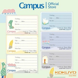 Túi 18/12 Nhãn Vở Học Sinh Campus Basic - Nhãn Vở Decal Bóc Dán Dễ Thương Nhiều Mẫu Tiện Dụng Cho Học Sinh Chính Hãng.