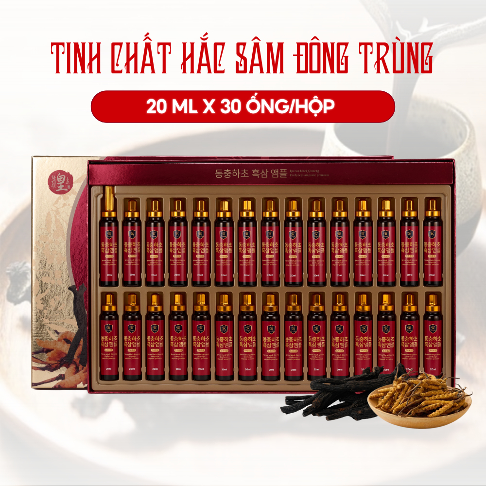 Tinh Chất Hắc Sâm Đông Trùng 30 Ống – Ginseng King (Hàn Quốc)