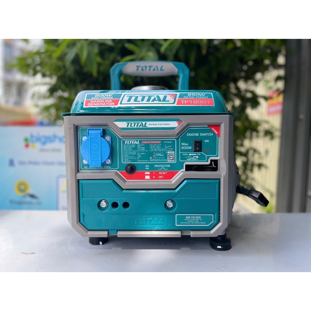 Máy phát điện động cơ xăng Total TP18001 (800W) động cơ 2 thì