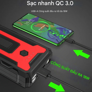 Bộ kích nguồn tô tô Choetech TC0009 2000A sạc pin cầm tay dung lượng 16000mAh