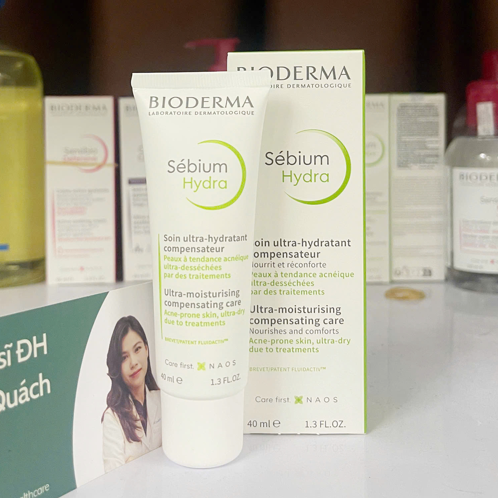 BIODERMA SEBIUM hydra kem dưỡng ẩm phục hồi cho da mụn 40ml chính hãng