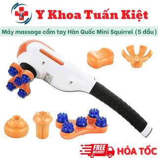  ✅ Máy Massage toàn thân cầm tay Hàn Quốc Mini Squirrel - 5 đầu chức năng 
