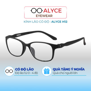 Kính lão viễn thị cho nam nữ người già lớn tuổi gọng vuông chống ánh sáng xanh mỏi mắt Alyce H12
