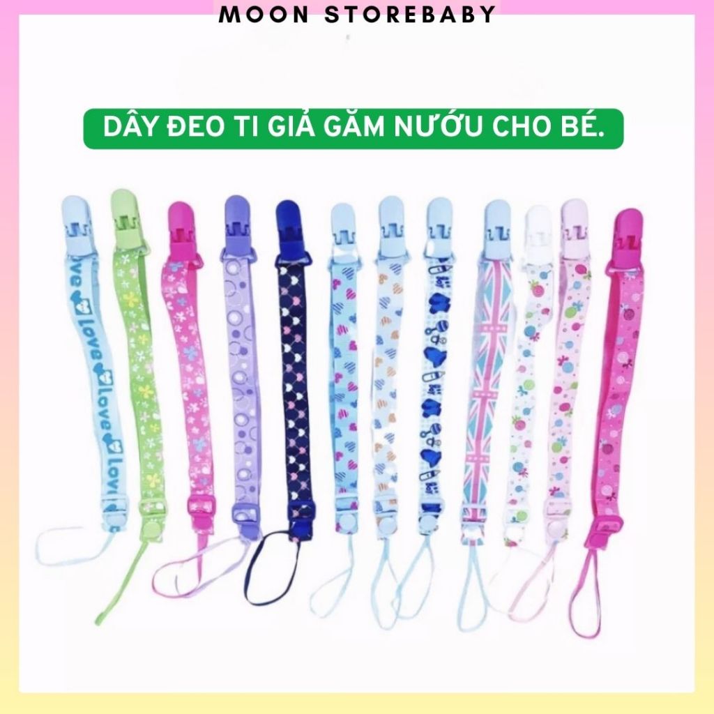 Moon store baby dây đeo ti giả , gặm nướu cho bé