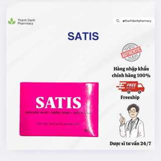 Xà Bông Tắm SATIS, Giảm Mụn Lưng, Viêm Nang Lông, Giảm Tiết Bã Nhờn, Bít Tắt Lỗ Chân Lông