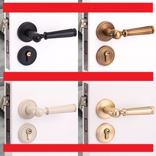 Khoá Cửa Gỗ Tay Gạt Vàng Đen Cao Cấp Cửa Thông Phòng TF088