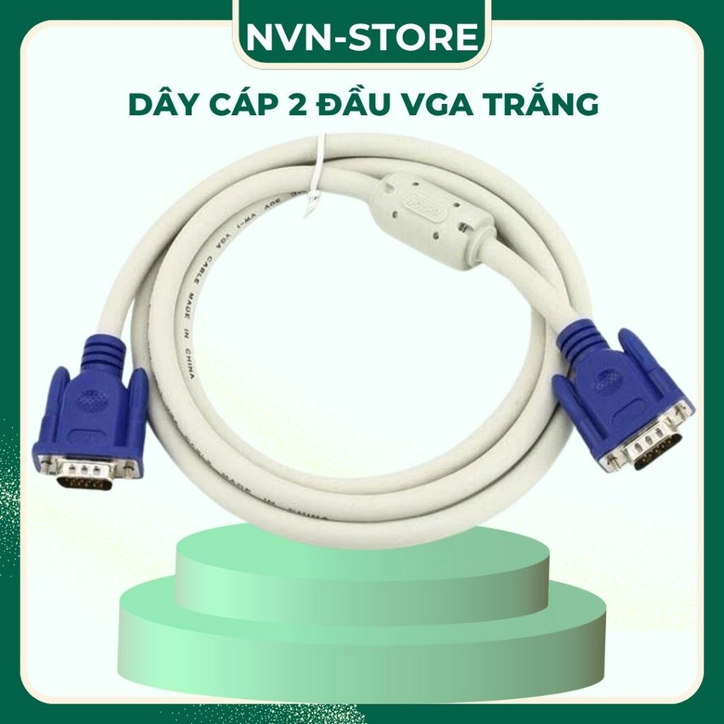 DÂY CAP VGA Trắng dài 1,5M , 3M, 5M, 10M, 20M