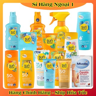 Bộ Viên uống chống nắng trắng da Carotin Mivolis, kem chống nắng Sundance, Nivea của Đức -DATE MỚI NHẤT