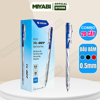 Combo 20 Bút Bi Thiên Long 027 Ngòi 0.5mm Mực Xanh / Đen / Đỏ , bút bi văn phòng , học sinh , sinh viên  MIYABI STORE