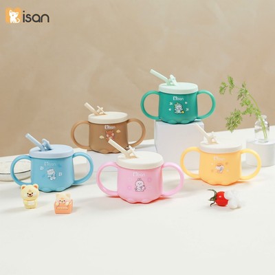 Cốc uống nước cho bé KidAndMom Misan báo nóng cảm biến nhiệt tiện lợi, cốc tập uống nước báo nóng