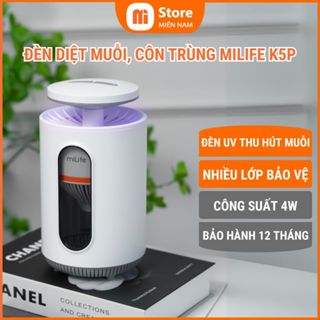 Đèn diệt muỗi siêu êm miLife K5P, máy diệt muỗi, máy diệt muỗi siêu âm, đèn thu hút côn trùng