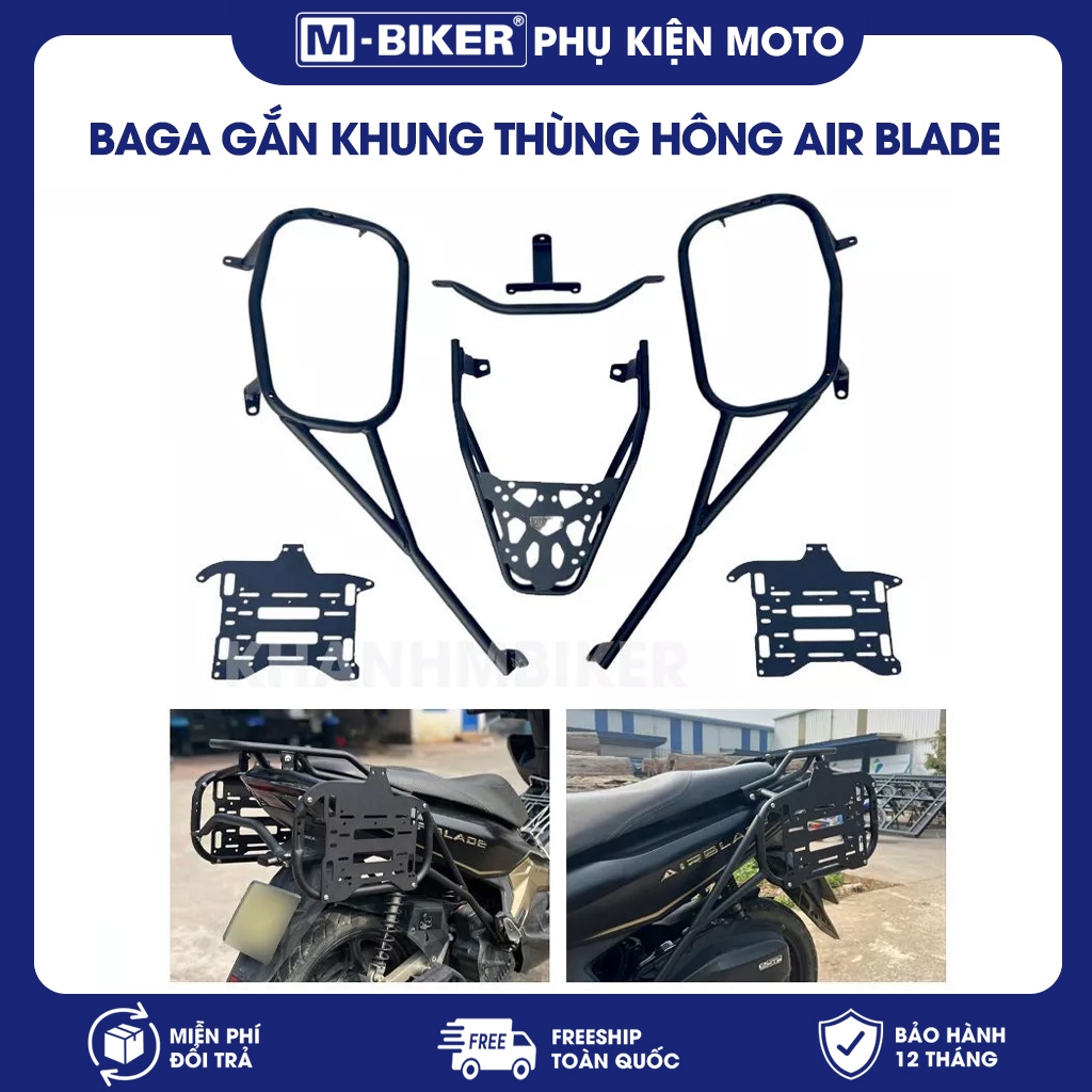 Baga AB, Baga khung hông AB, Baga gắn thùng dành cho Honda Air Blade từ đời 2013 trở lên