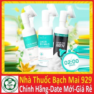 Combo sữa rửa mặt bạc hà kiềm dầu B5 dịu nhẹ cleanser dr lacir và lacir for men cho nam
