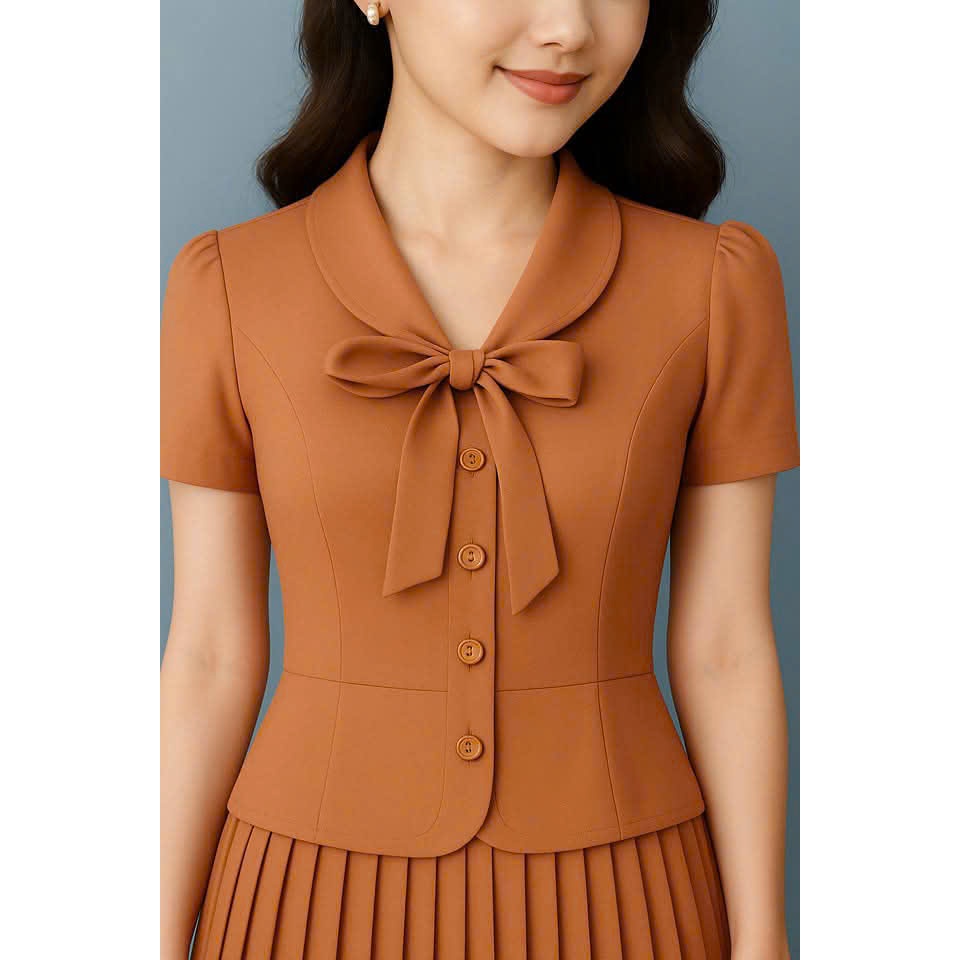 áo kiểu phối nơ sang chảnh đủ size n33