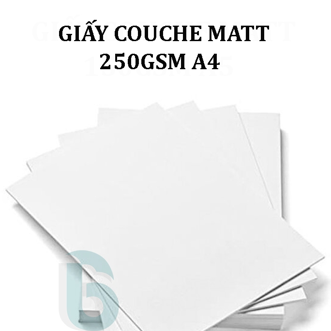 GIẤY COUCHE MATT 250GSM A4 | BỀ MẶT NHÁM | KHÔNG PHÙ HỢP IN MỰC NƯỚC - BAOBIVPP