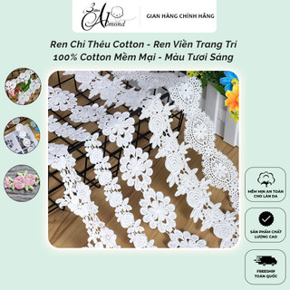 REN HOA COTTON – Ren Viền Trang Trí Thời Trang - Màu Sắc Tươi Sáng - Giá Theo Mét