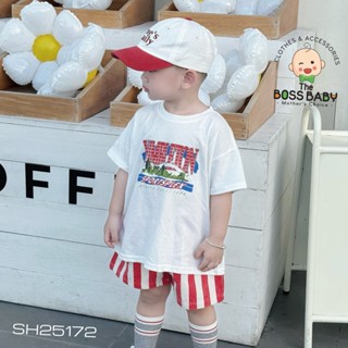 Bộ quần áo cho bé trai - Áo cotton co giãn 4 chiều quần kaki mềm hoạ tiết chữ SportSplex, The Boss Baby - SH25172