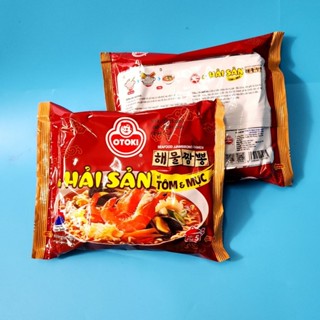 Combo 5 gói Mì hải sản Tôm và Mực Seafood Jjambbong Ramen Otoki 120g, mì hải sản chuẩn Hàn Quốc