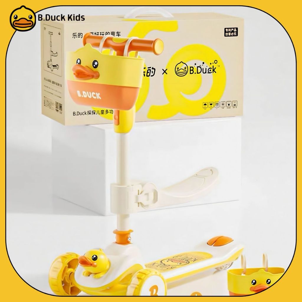 Xe Scooter có ghế ngồi điều chỉnh được [B.Duck CHÍNH HÃNG][CÓ SẴN] Xe trượt cao cấp cho bé