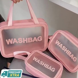 Túi đựng mỹ phẩm WASHBAG 3 size 3 màu đựng đồ trang điểm đồ cá nhân chống thấm nước