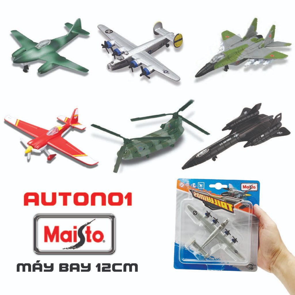 Tổng hợp mô hình máy bay đồ chơi QS tỉ lệ 12cm Maisto