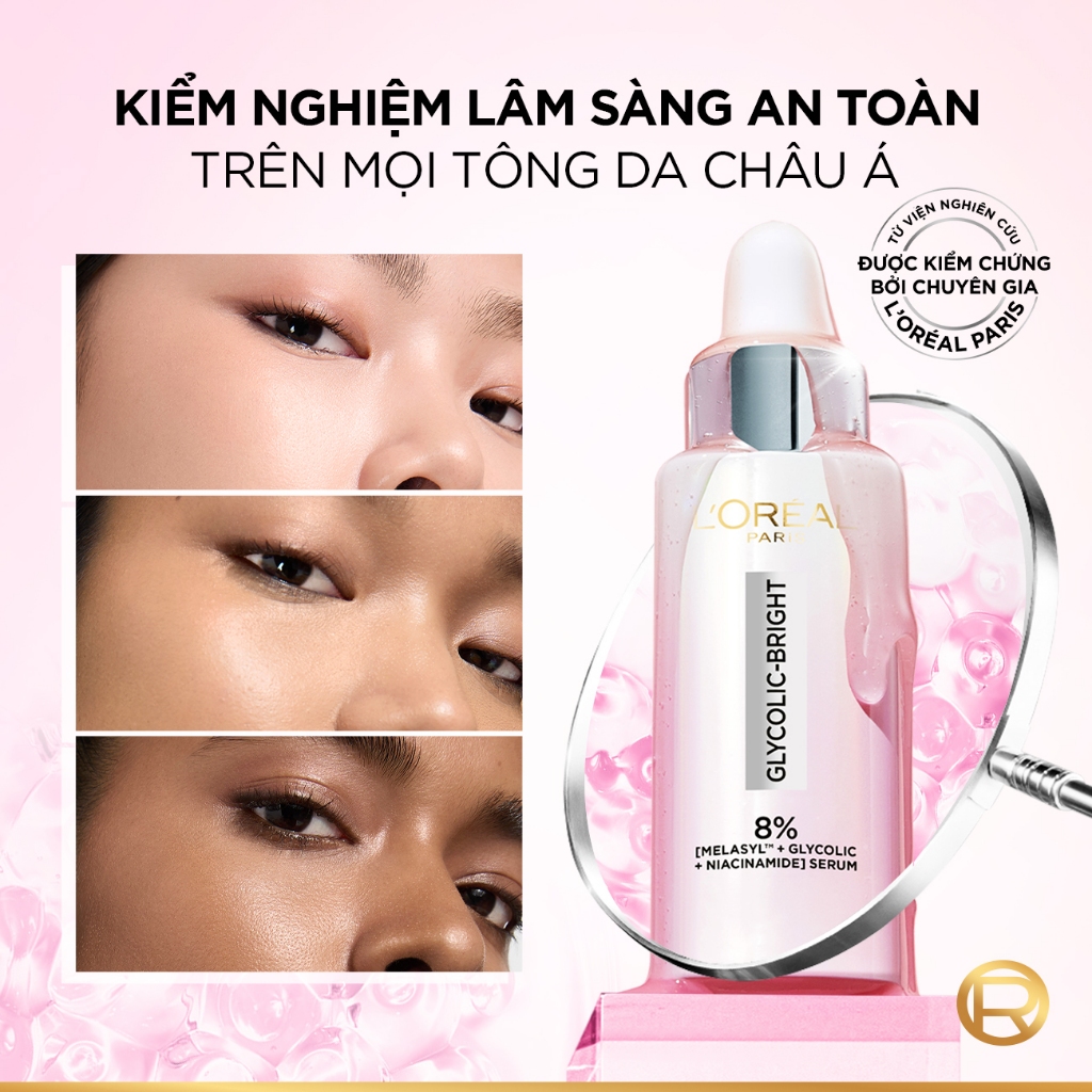 Serum Glycolic Melasyl 8% [Melasyl+Glycolic+Niacinamide] dưỡng sáng da, mờ thâm mụn & nám Loreal Paris 30ml | BigBuy360 - bigbuy360.vn