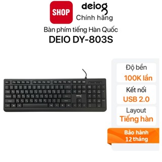  Bàn phím máy tính văn phòng tiếng hàn quốc có dây Deiog DY-803S - Cổng USB - Chính hãng 