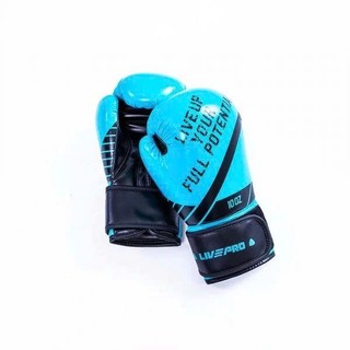 Livepro - Găng Boxing, bề mặt bằng da, bông EPE + lõi cotton, Velcro rộng, 10‑14oz, nhiều màu - LP8600