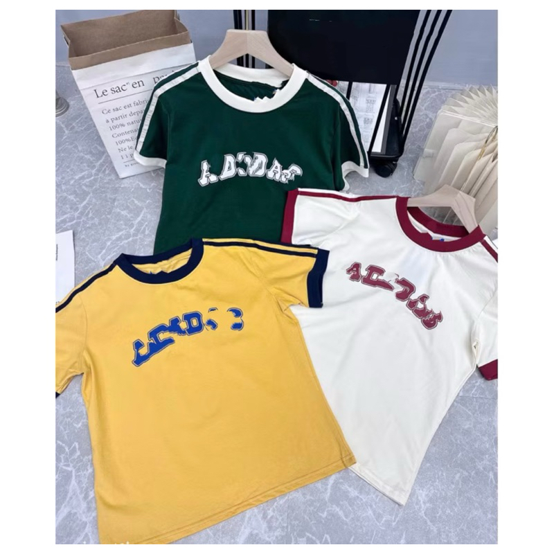 Áo Thun Nữ , Áo Thun Babytee Viền Sọc Tay