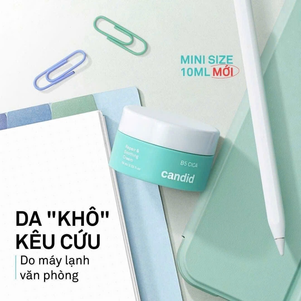 Kem dưỡng ẩm B5 Cica Candid Phục hồi và củng cố hàng rào bảo vệ da 10ml