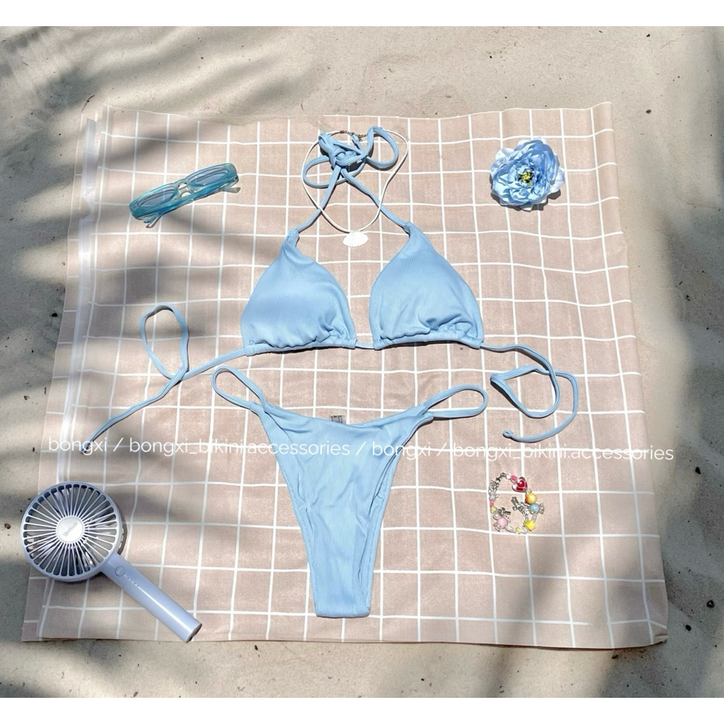 Set Bikini BongXi Beach Mood [Set xanh da trời]