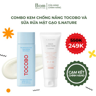 Combo Tiết Kiệm Kem Chống Nắng Tocobo Bio Watery Sun Cream Và Sữa Rửa Mặt Gạo S.Nature Aqua Rice Foam Cleanser 80ml