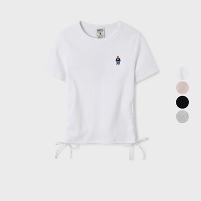 Áo Thun Nữ WHO.A.U Steve Ribbed Shirring T-Shirt[B]_WHRAF2451F