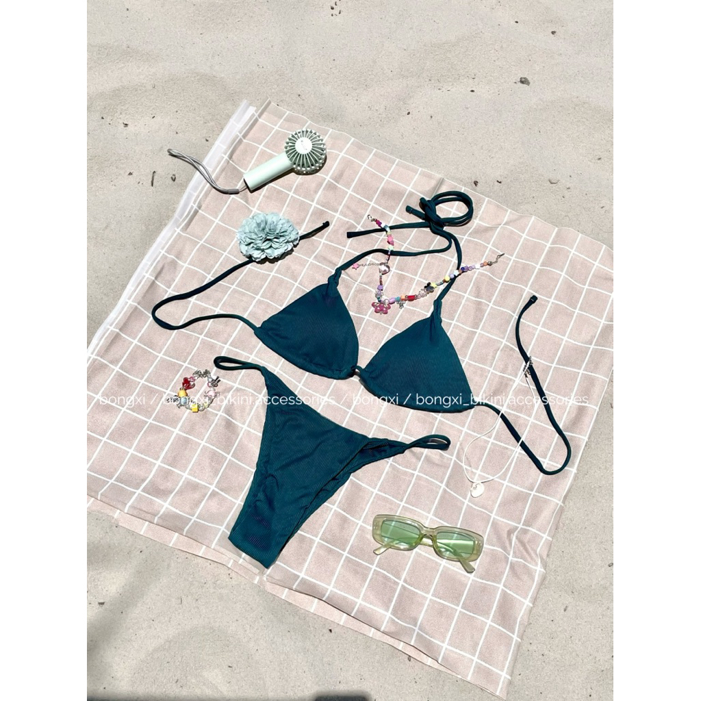 Set Bikini BongXi Beach Mood [Set xanh cổ vịt]