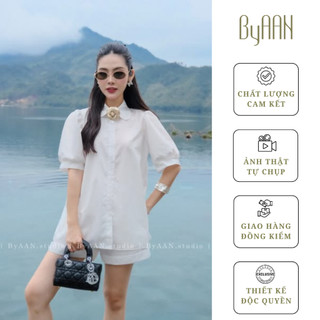 Set Sơ Mi Tay Ngắn Và Quần Short Màu Sắc Nổi Bật, Thoáng Mát Mùa Hè - ByAAN T036-T037