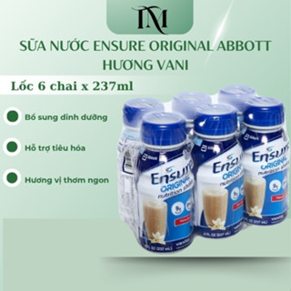 (CHÍNH HÃNG) Sữa Nước Ensure Abbott Vani 237ml Lốc 6 Chai Giúp Tăng Cường Sức Khỏe Hỗ Trợ Tiêu Hóa