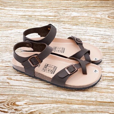 Sandal Đế Trấu BIOLINE Official Quai Da Bò Đan Chéo Xỏ Ngón  - DK14