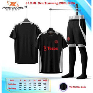 Bộ quần áo mu đen mùa giải mới nhất siêu đẹp vải thun lạnh thoáng mát