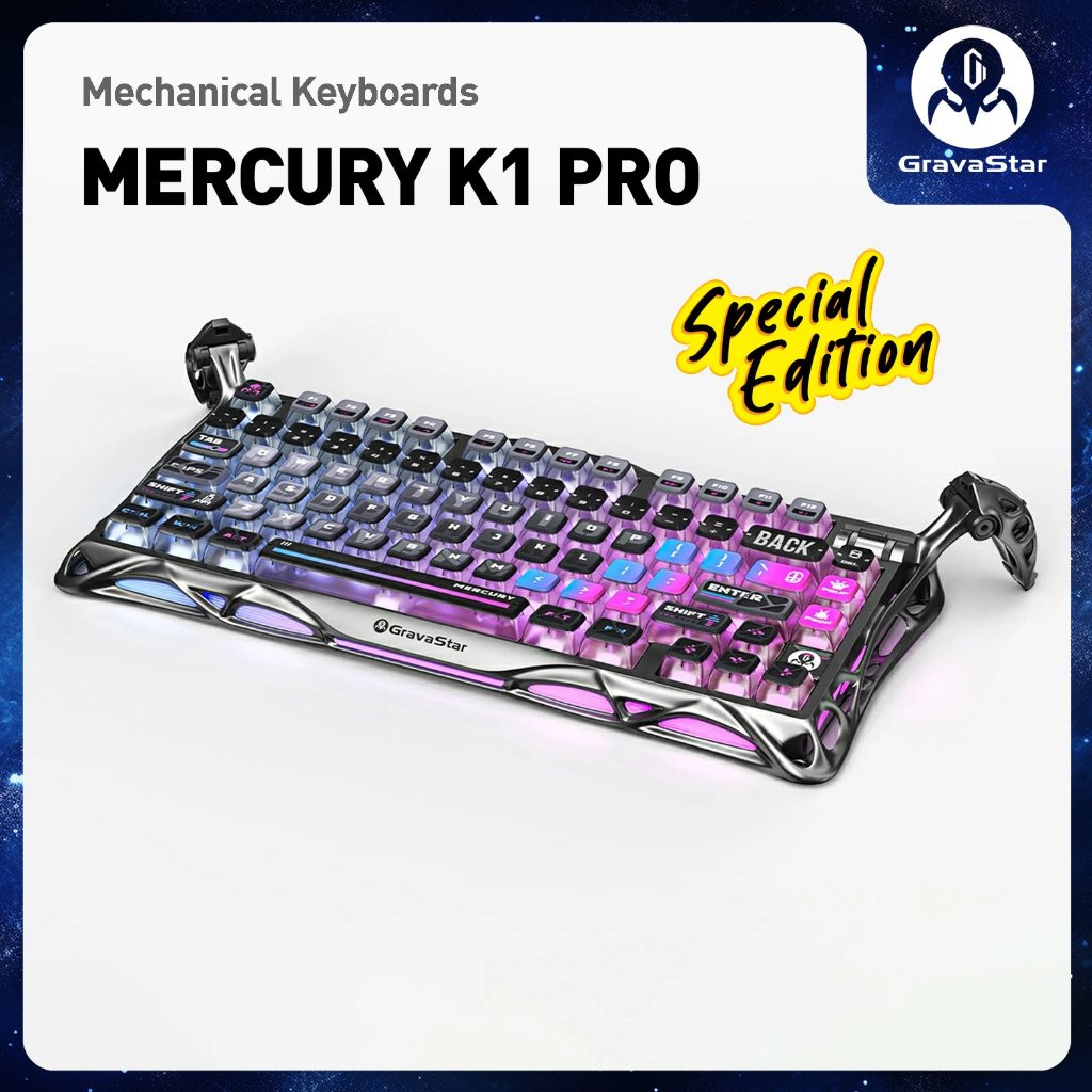 Bàn phím Gaming Gravastar Mercury K1 Pro Special Edition Cyberpunk - Hàng chính hãng