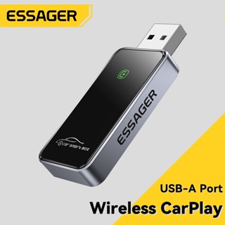  ESSAGER Kết nối không CarPlay WIFI 5G dây Bộ chuyển đổi xe hơi cho IOS 10 trở lên 