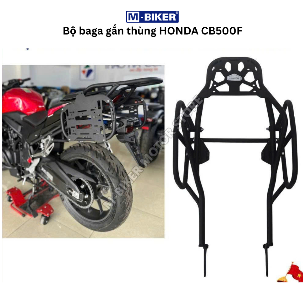 Baga CB500F, Baga khung thùng hông CB500F, Cảng sau gắn thùng, gắn túi hông dành cho Honda CB500F