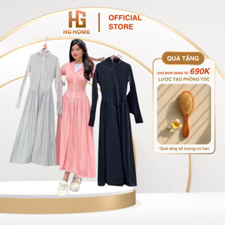  Áo váy chống nắng nữ dáng xoè chất thun lạnh mềm mại form dáng ôm mát HGHOME 