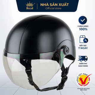 Mũ Bảo Hiểm Có Kính 1/2 Chính Hãng Asia MT-128K Hợp Nam Nữ, Nón Bảo Hiểm Nửa Đầu Có Kính Bảo Hành 12 Tháng