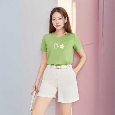 Áo phông nữ dáng vừa NA01 chất liệu thun cotton 4 chiều mát mẻ Loza VT8316