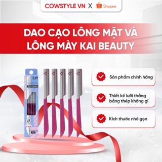  Set 10 Dao Cạo Lông Mặt & Mày KAI Beauty Hồng – Lưỡi Cạo Sắc An Toàn 7439 