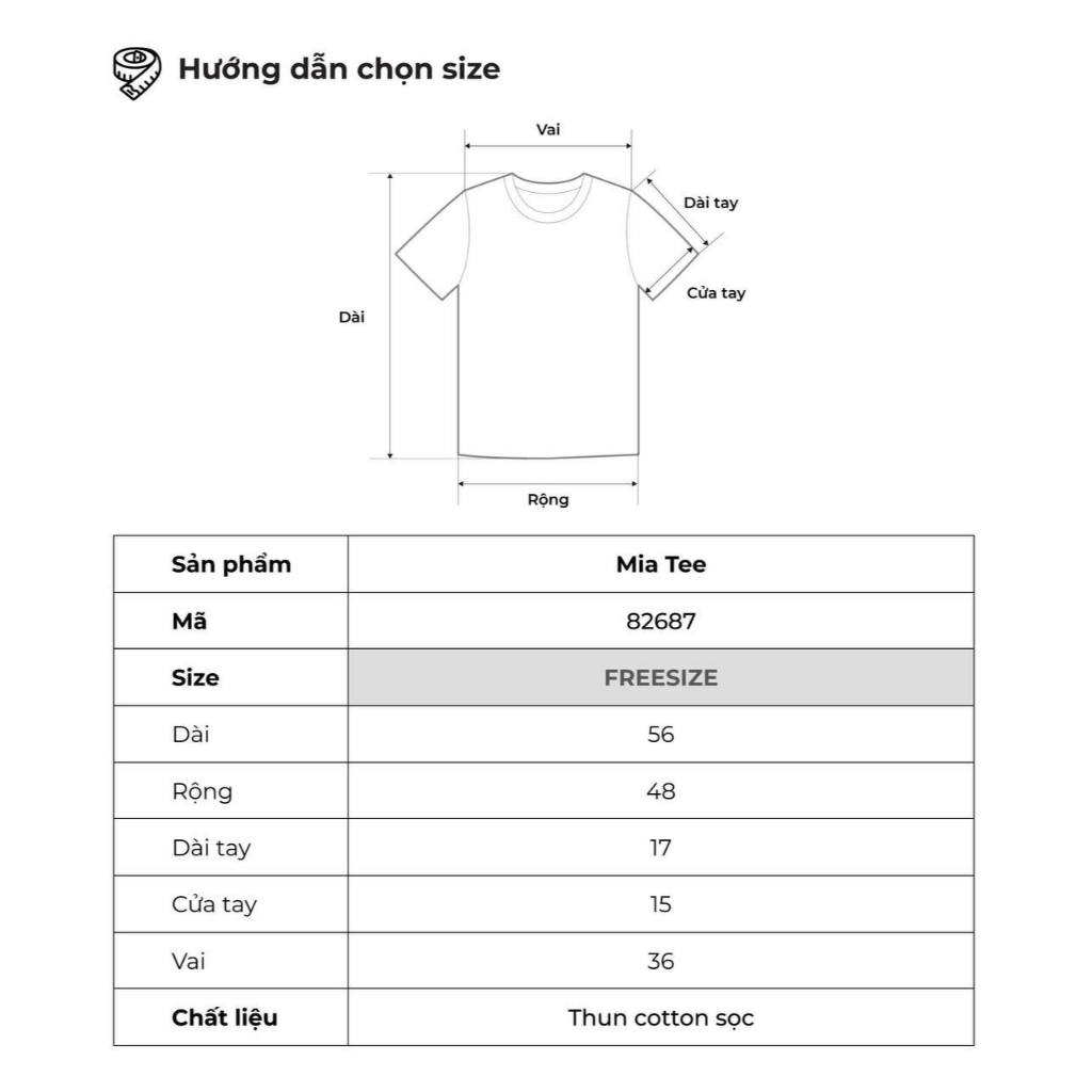 Áo thun sọc ngang tay ngắn nữ thêu chữ THE C.I.U, áo phông cotton freesize basic trẻ trung dễ phối đồ - Mia Tee | BigBuy360 - bigbuy360.vn