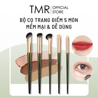 Bộ 5 Cọ Trang Điểm Chuyên Olive Che Khuyết Điểm, Tạo Khối, Cọ môi Makeup Brush Bắt Sáng Hiệu ứng rõ ràng