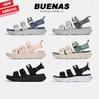 [MẪU MỚI] Giày sandal Buenas TRIPZ 2626 - dép quai hậu nam nữ unisex đi học quai ngang đế cao 4cm